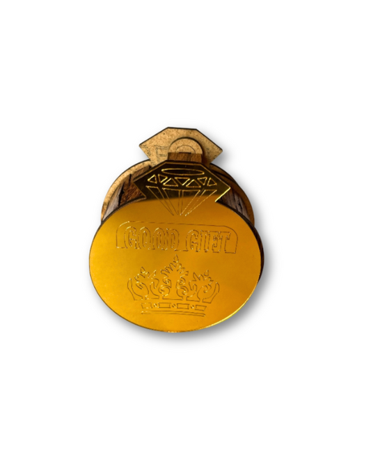 Golden Wooden Gift Box